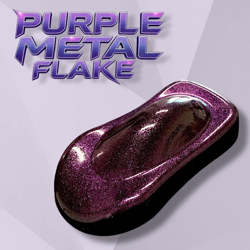 LiME LiNE Sprayable Metal Flake Paint Additive: Solvent Resistant Glitter for Automotive Custom Painting (Purple) - Image 2
